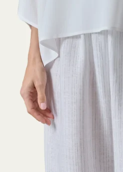 EskandarMetallic Linen Japanese Trousers