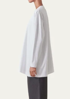 EskandarSide-Paneled V-Neck T-Shirt (Long Length)