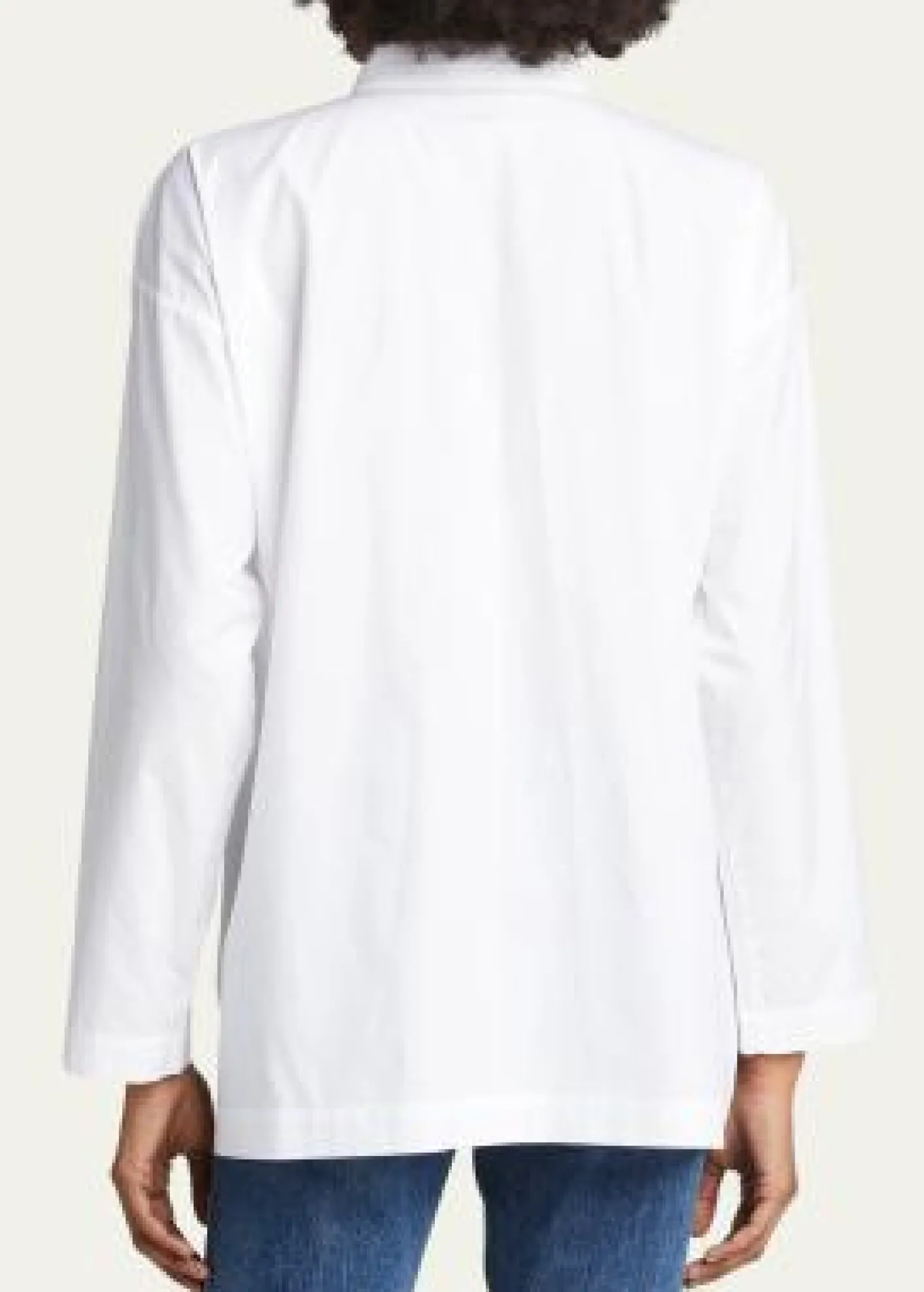 EskandarSlim A-Line Two Collar Shirt With Step Insert (Long Length)