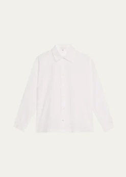 EskandarSlim Shirt with Collar (Regular Length)