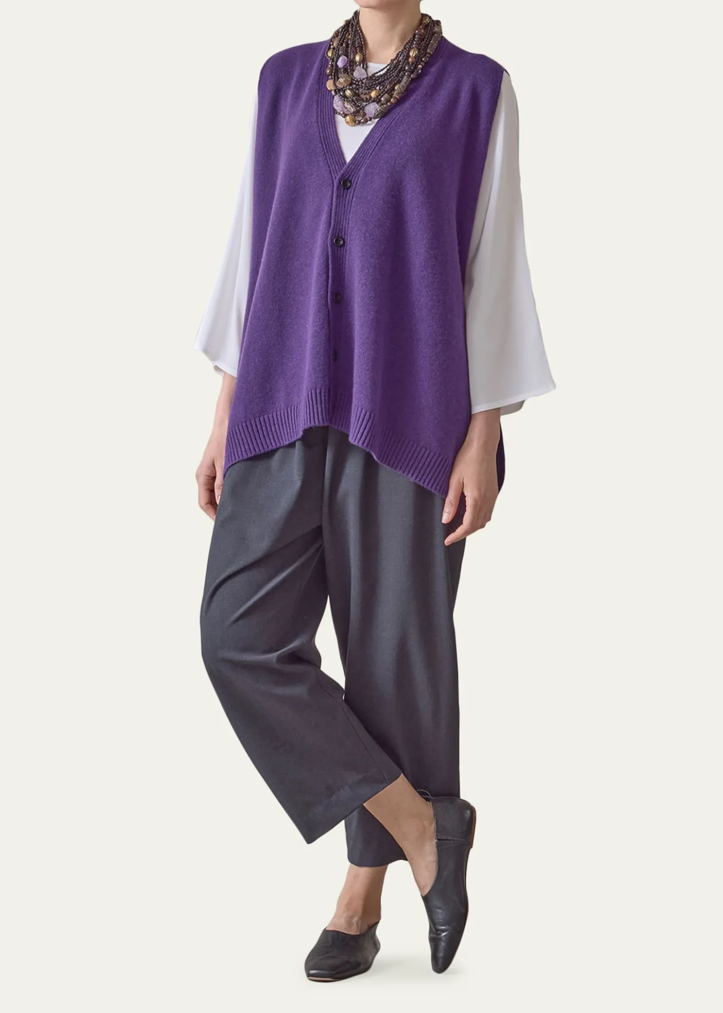 EskandarV-Neck Cashmere Vest