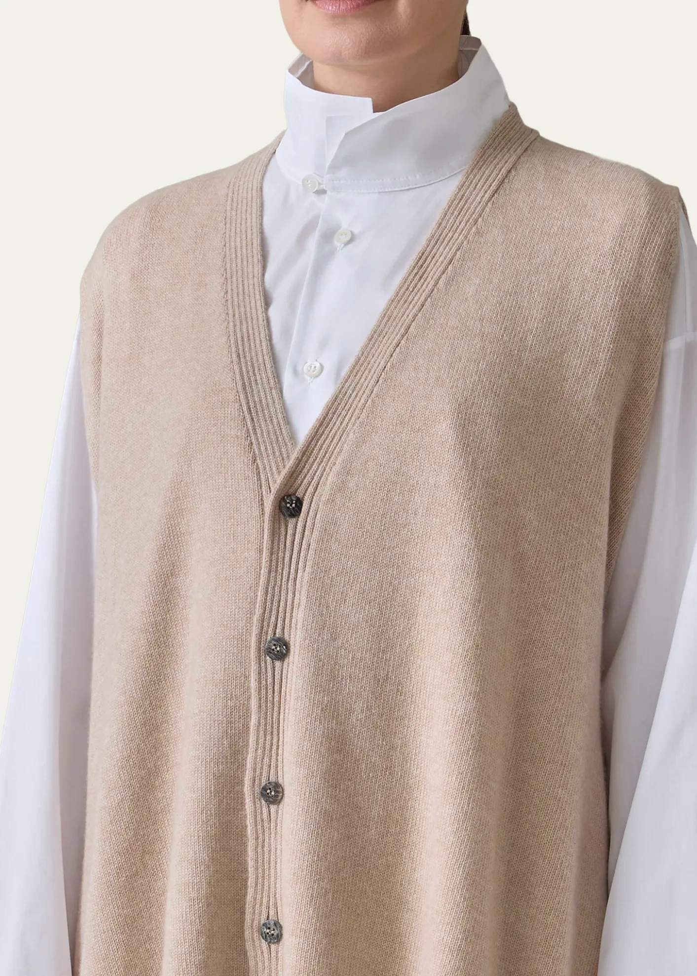 EskandarV-Neck Cashmere Vest