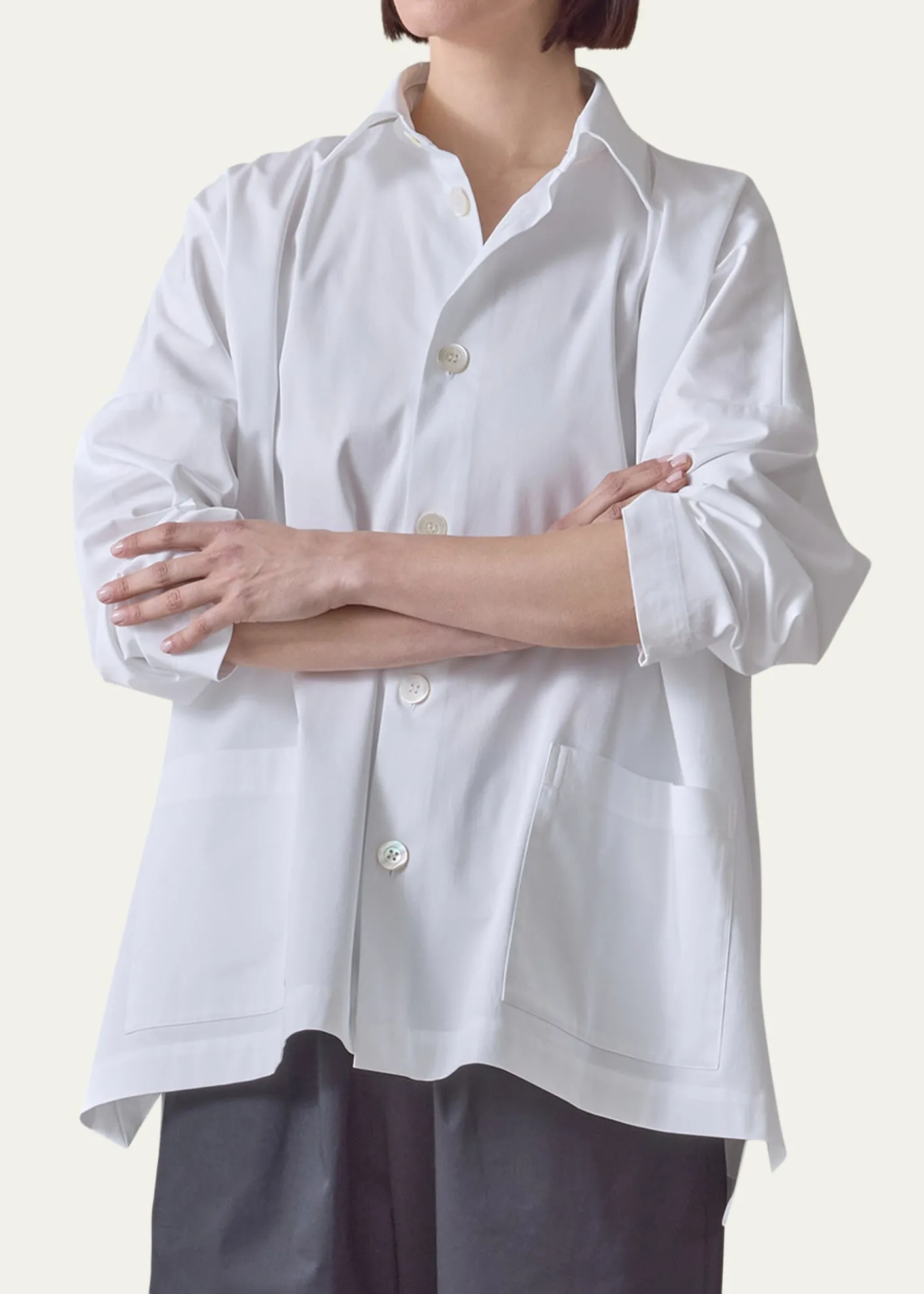 EskandarWide Button-Down Shirt