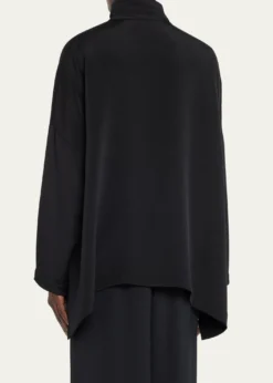 EskandarWide Longer Back Double Stand Collar Shirt (Mid Plus)