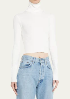 EterneCropped Fitted Turtleneck Top