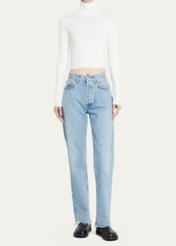 EterneCropped Fitted Turtleneck Top