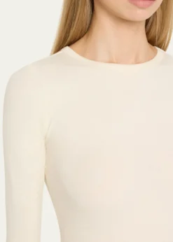 EterneLong-Sleeve Crewneck Rib-Knit Maxi Dress