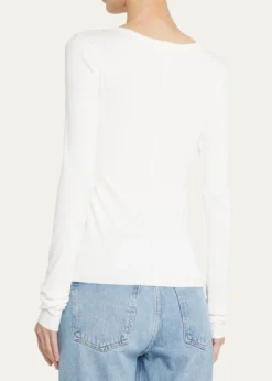EterneLong-Sleeve Fitted Crewneck Top