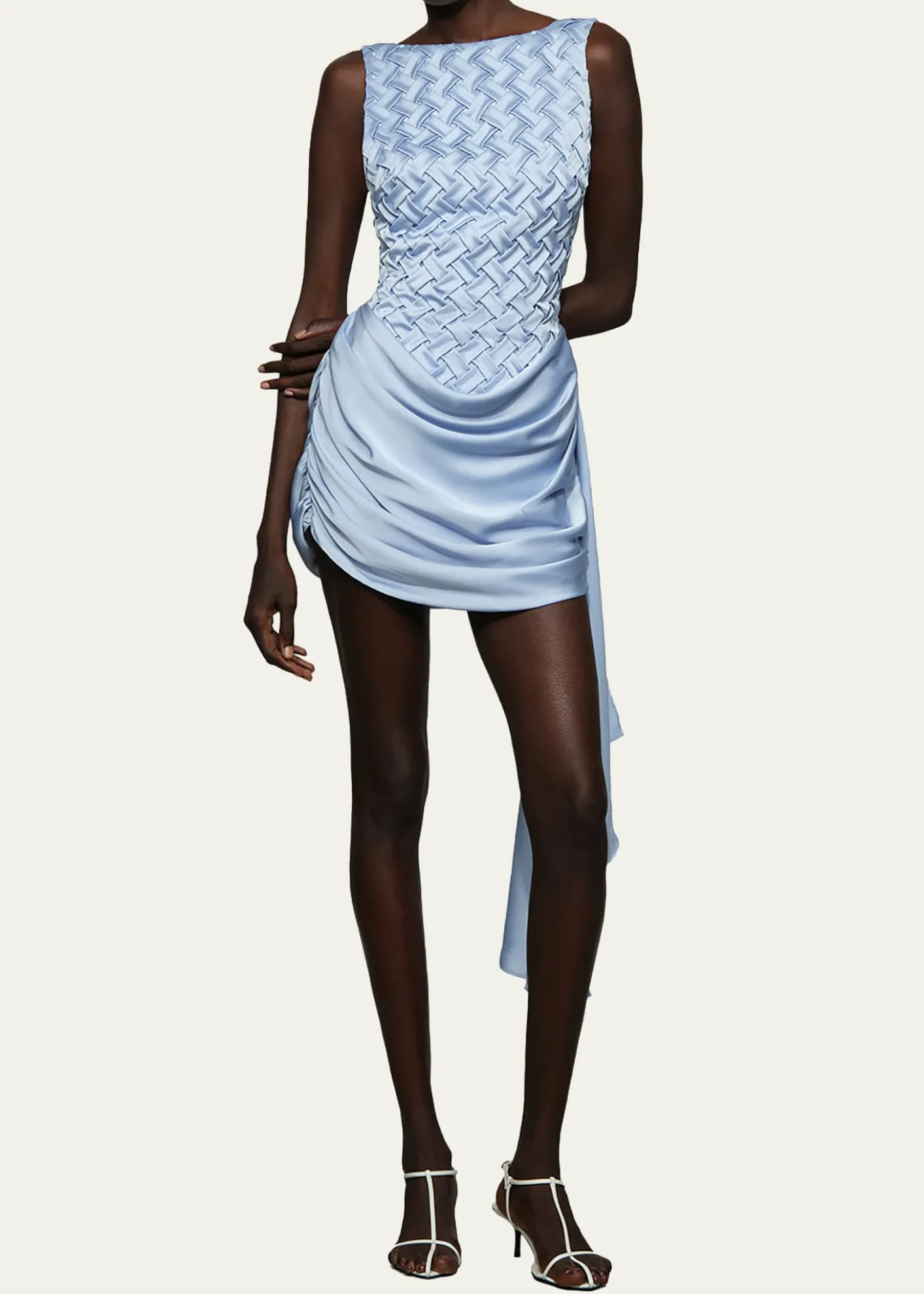 Et OchsAntonella Smocked Bateau-Neck Mini Dress