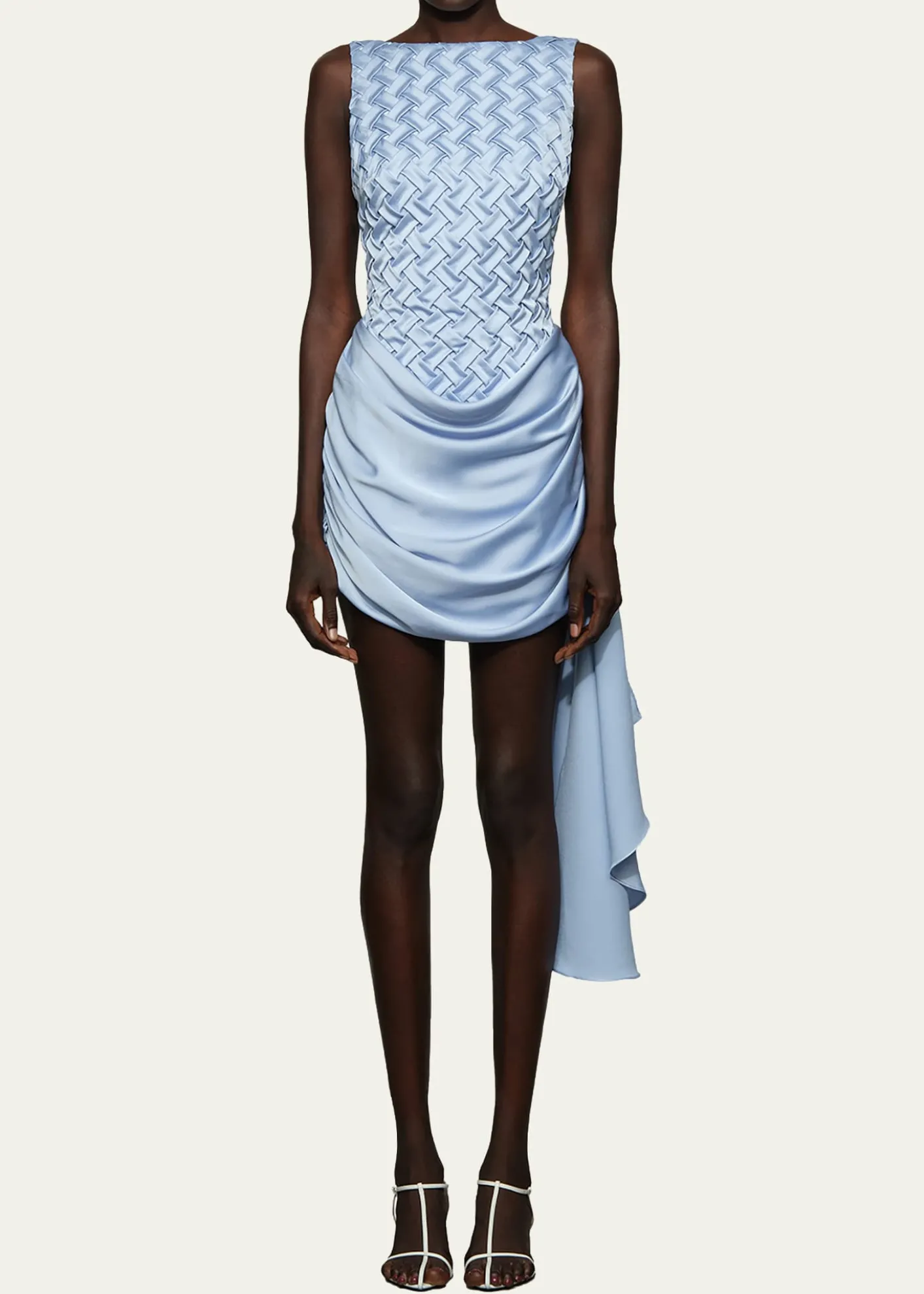 Et OchsAntonella Smocked Bateau-Neck Mini Dress