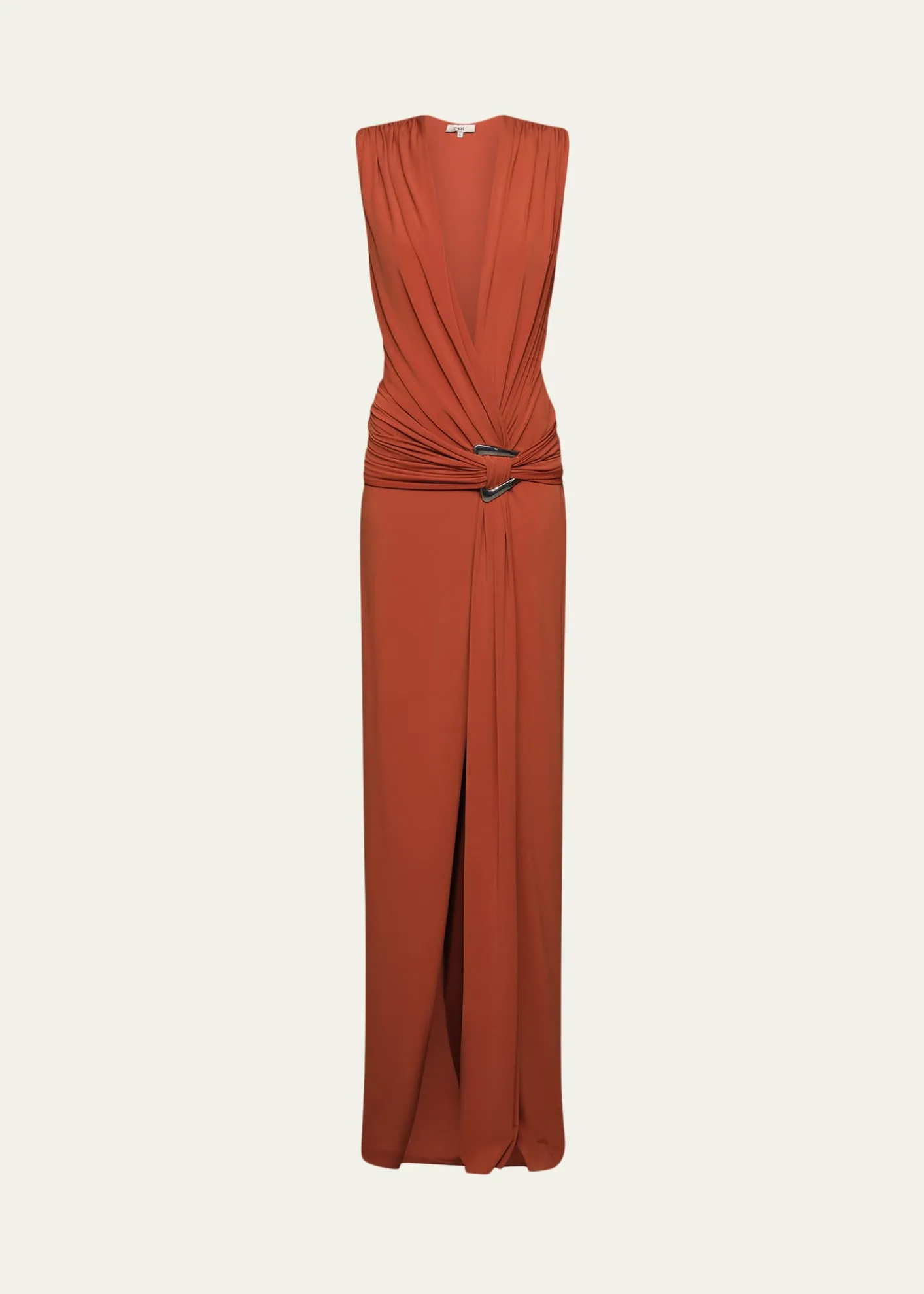 Et OchsJil Plunging Draped Column Gown