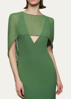 Et OchsReese Draped Cutout Mermaid Gown
