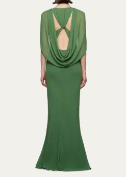 Et OchsReese Draped Cutout Mermaid Gown