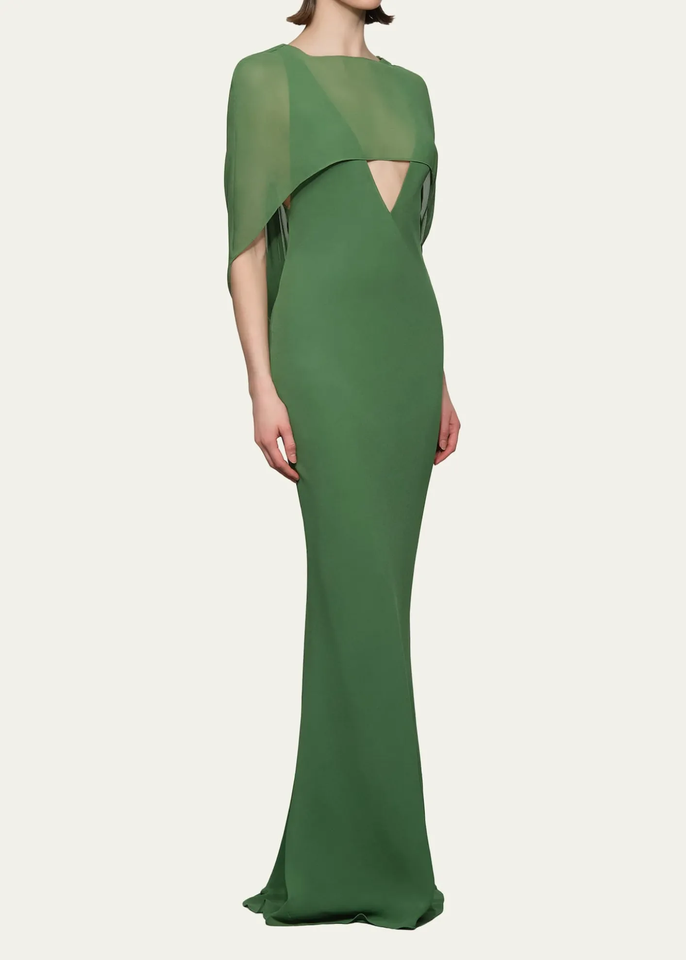 Et OchsReese Draped Cutout Mermaid Gown