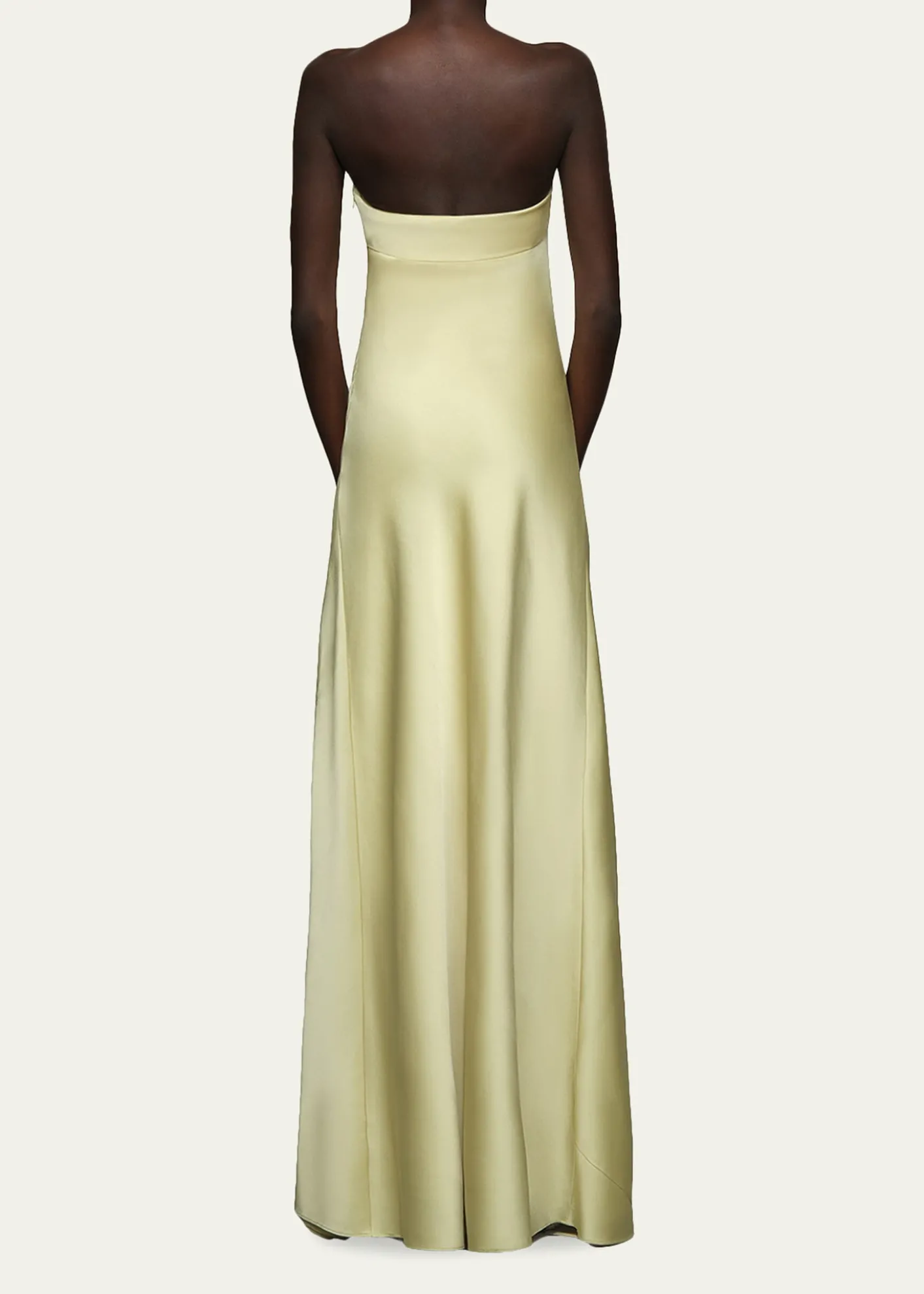 Et OchsVernon Strapless Draped Side-Slit Gown