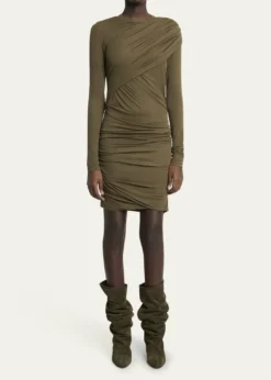 Etoile Isabel MarantDenise Long-Sleeve Draped Mini Dress
