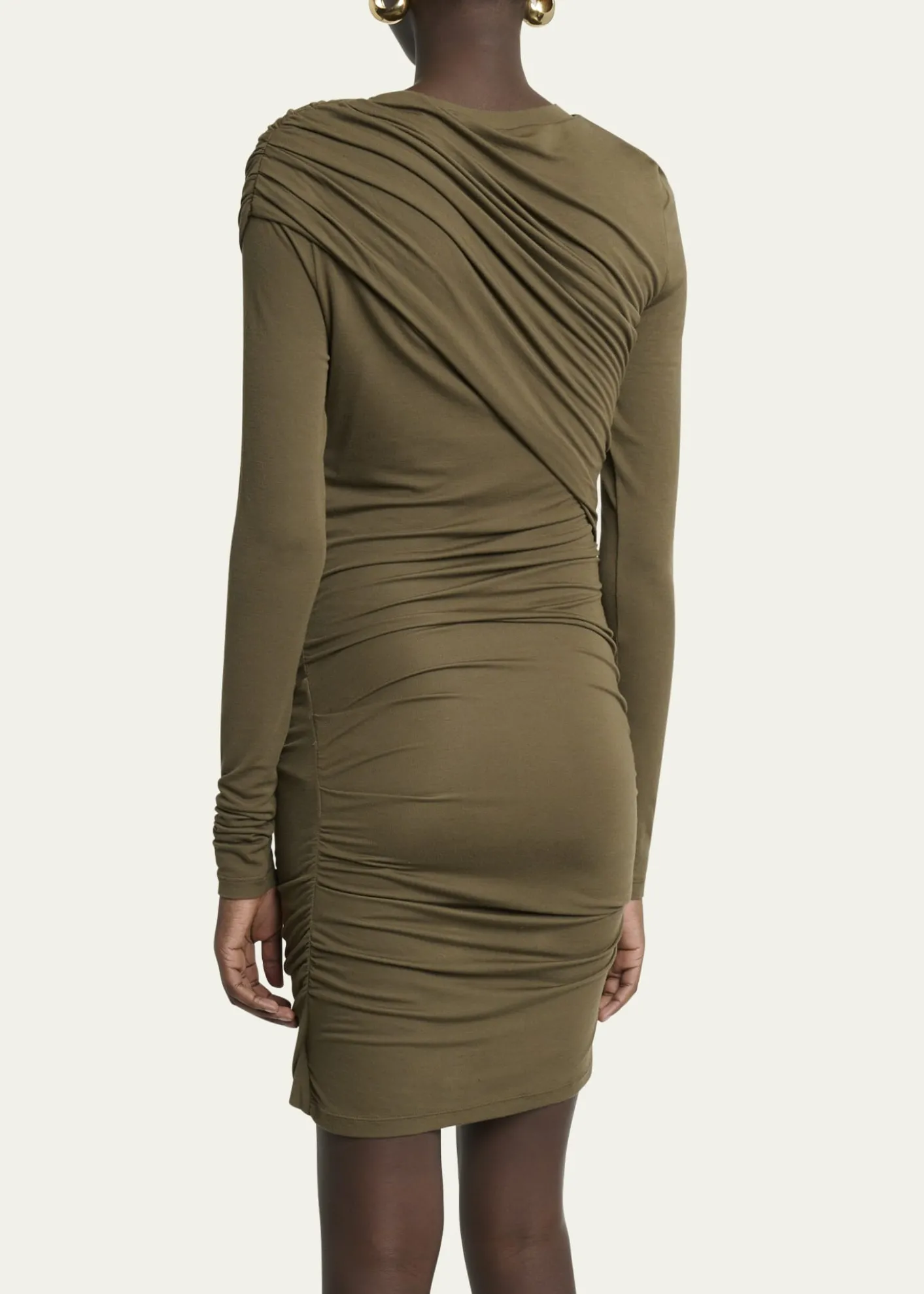 Etoile Isabel MarantDenise Long-Sleeve Draped Mini Dress