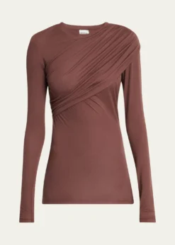 Etoile Isabel MarantDressi Draped Long-Sleeve Top