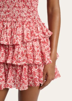 Etoile Isabel MarantElodie Floral-Print Smocked Ruffle Mini Dress