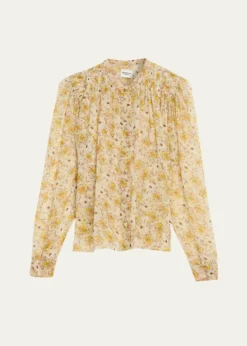 Etoile Isabel MarantFlorine Floral Georgette Blouse