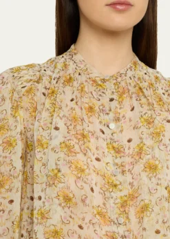 Etoile Isabel MarantFlorine Floral Georgette Blouse