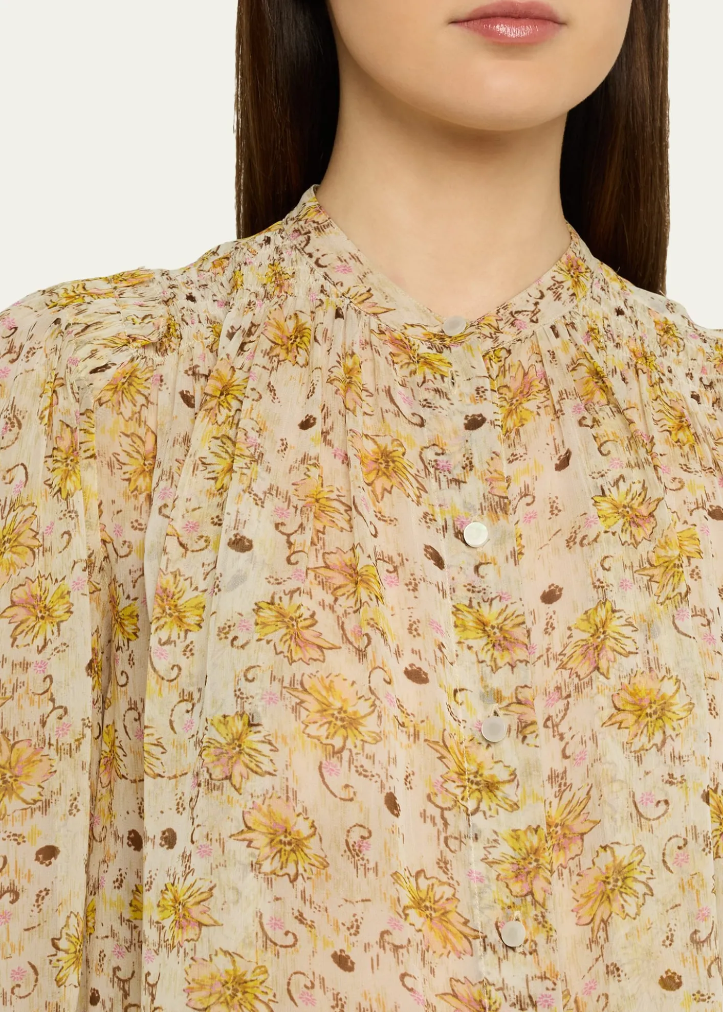 Etoile Isabel MarantFlorine Floral Georgette Blouse