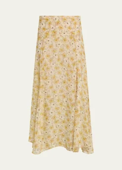 Etoile Isabel MarantFran Floral Georgette Maxi Skirt
