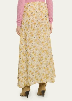 Etoile Isabel MarantFran Floral Georgette Maxi Skirt