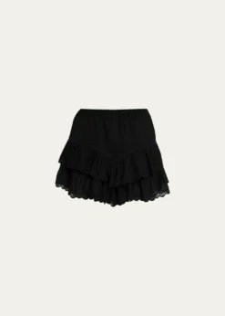 Etoile Isabel MarantJocadia Embroidered Tiered Mini Skirt