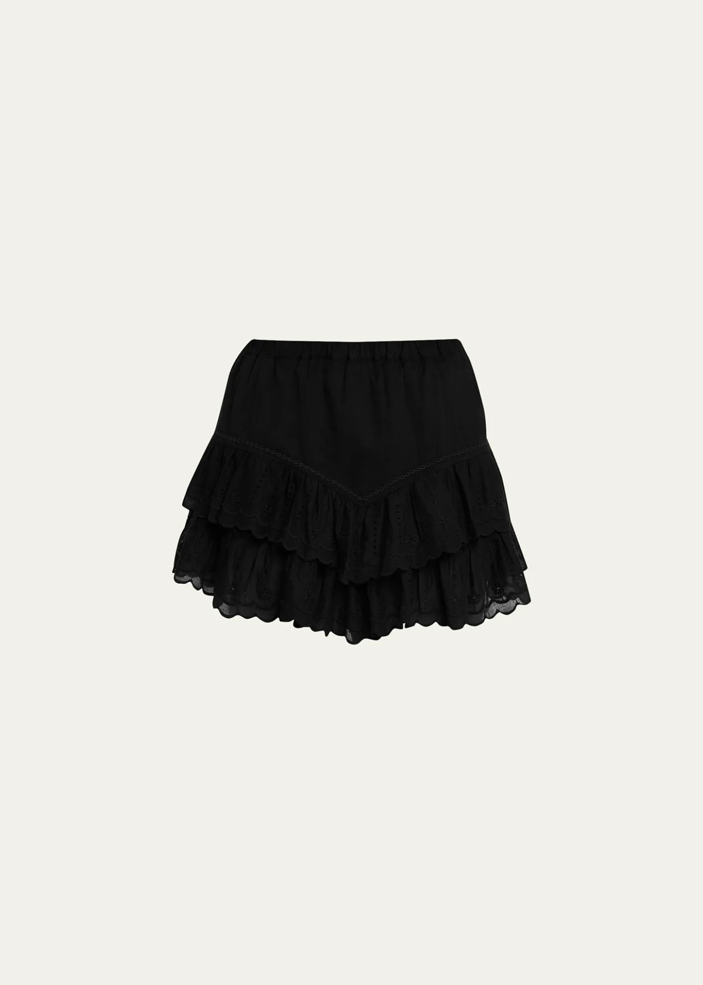 Etoile Isabel MarantJocadia Embroidered Tiered Mini Skirt