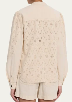 Etoile Isabel MarantKaina Eyelet Cotton Button-Front Shirt