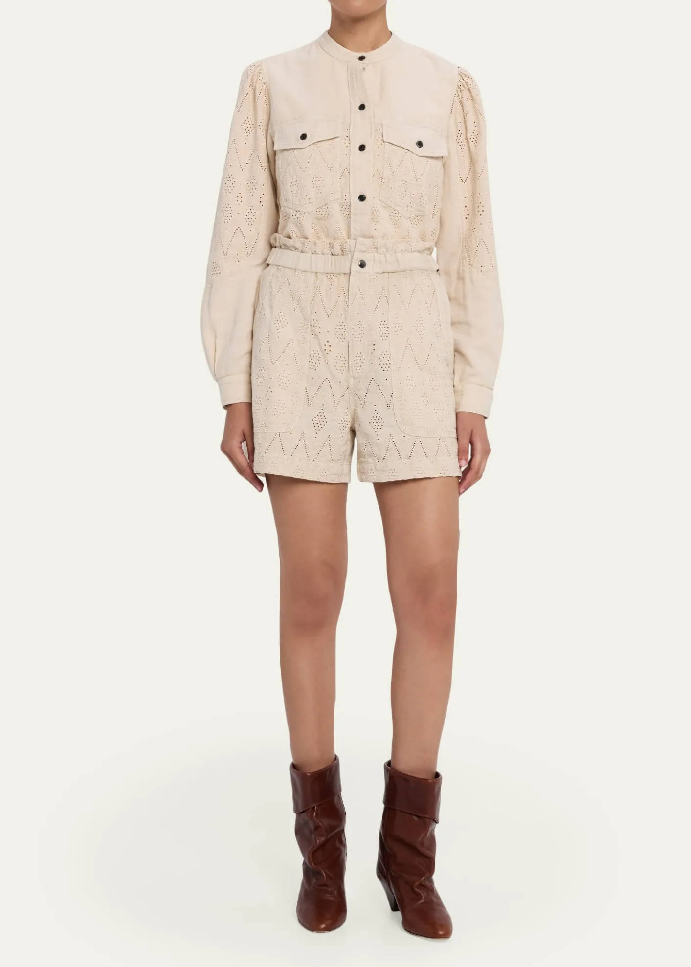 Etoile Isabel MarantKaina Eyelet Cotton Button-Front Shirt