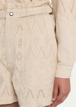 Etoile Isabel MarantKisha Eyelet-Embroidered Twill Shorts