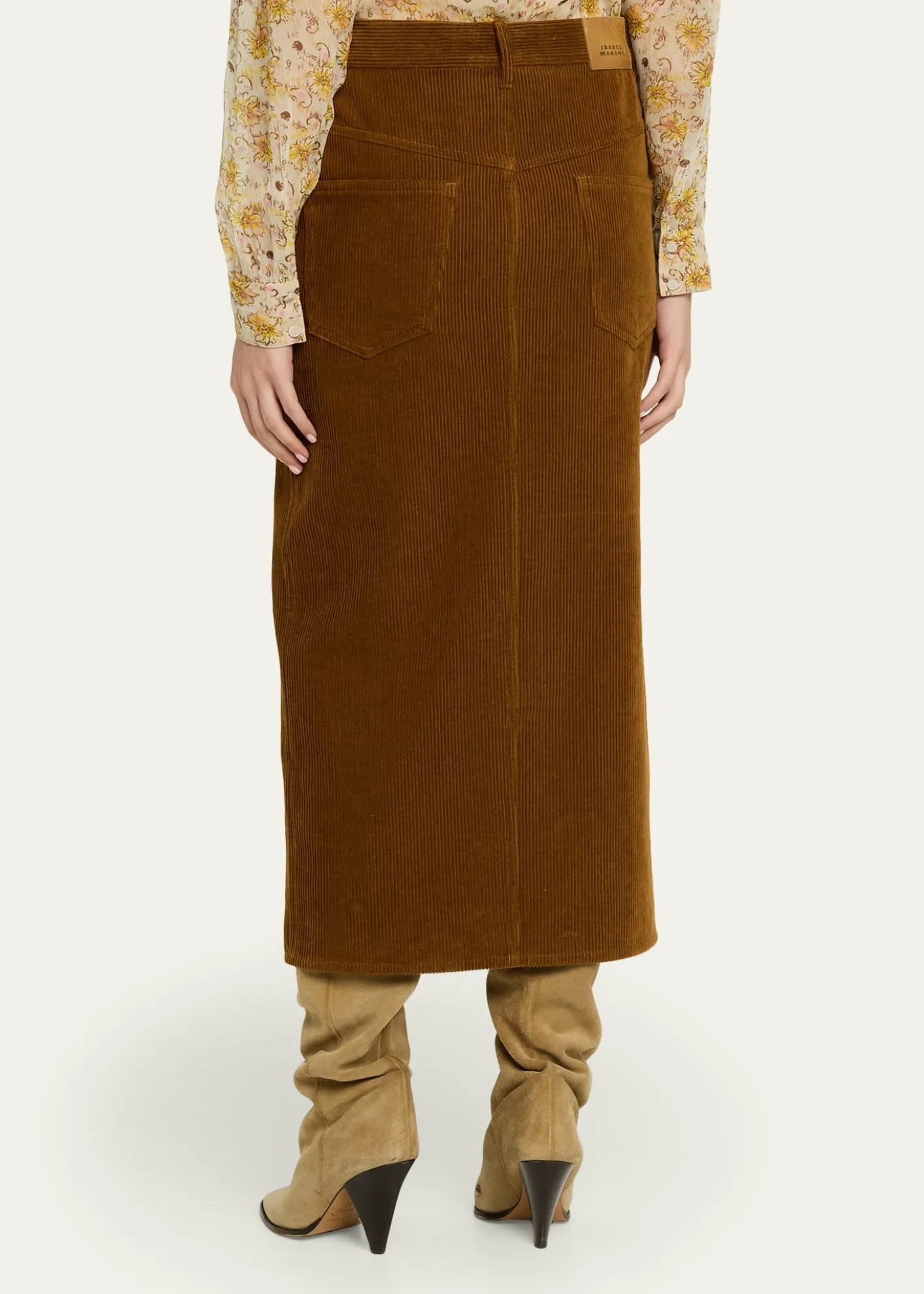 Etoile Isabel MarantOdalie Corduroy Midi Skirt