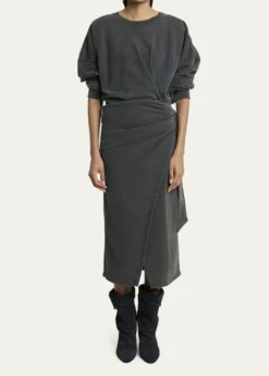 Etoile Isabel MarantSandrina Draped Sweatshirt Dress