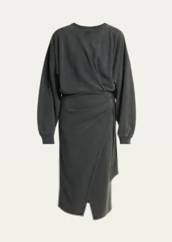 Etoile Isabel MarantSandrina Draped Sweatshirt Dress