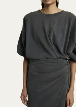Etoile Isabel MarantSandrina Draped Sweatshirt Dress