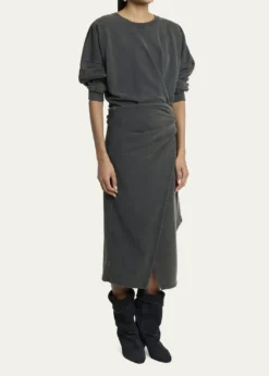 Etoile Isabel MarantSandrina Draped Sweatshirt Dress