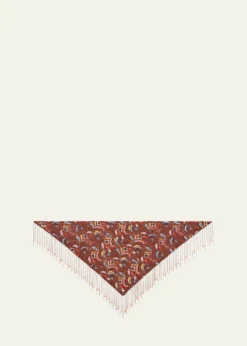 EtroEmbroidered Lace Beaded Foulard