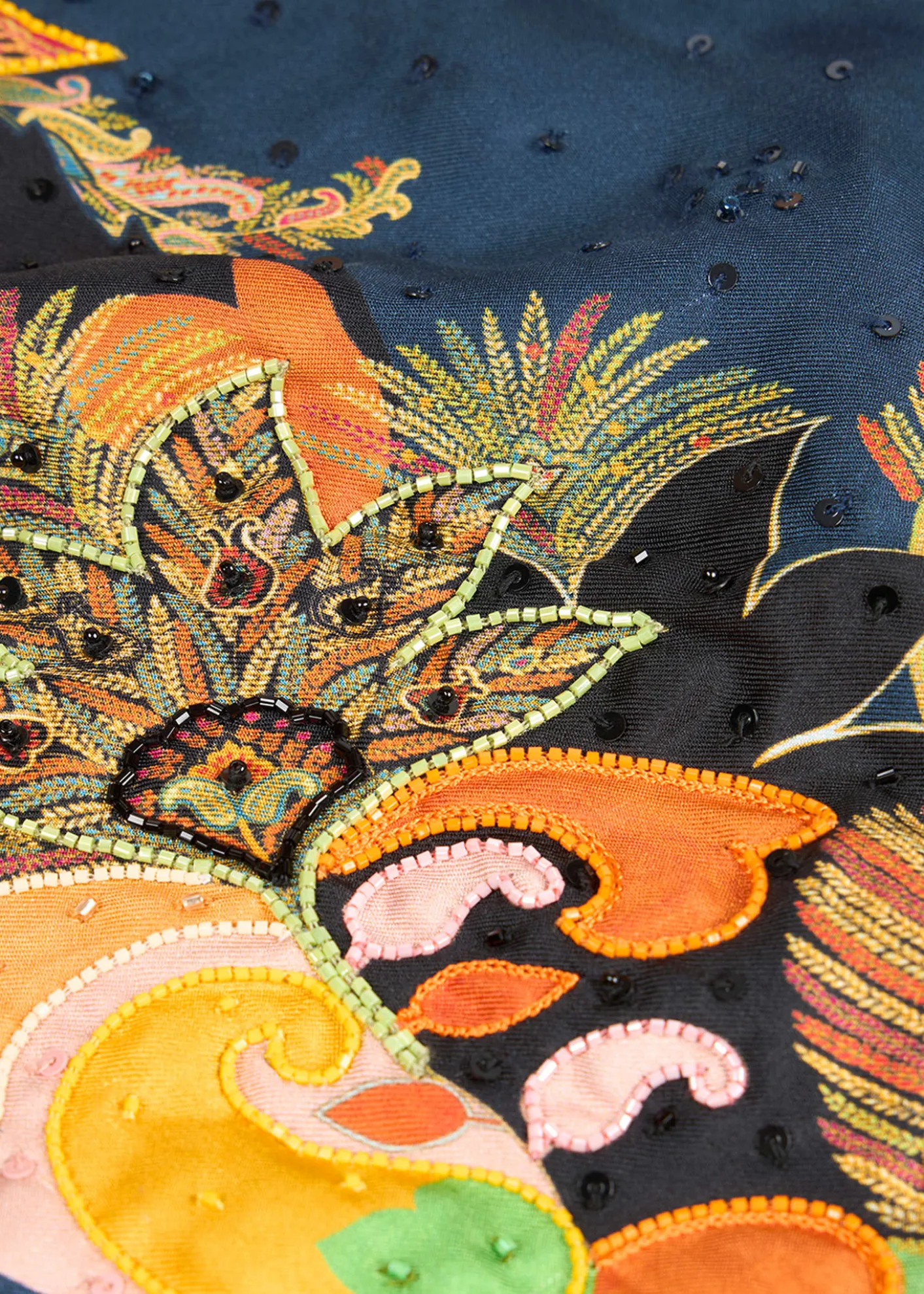 EtroEmbroidered Paisley-Print Fringe Scarf