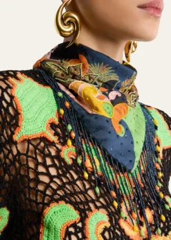 EtroEmbroidered Paisley-Print Fringe Scarf