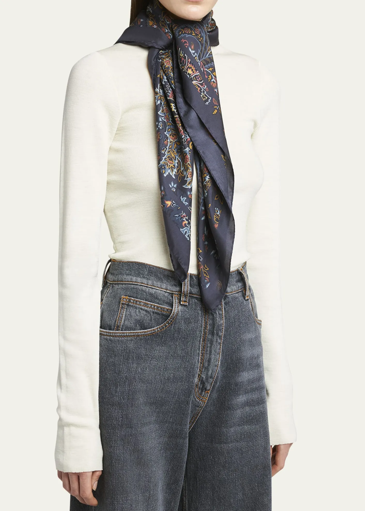 EtroFloral Silk Square Scarf