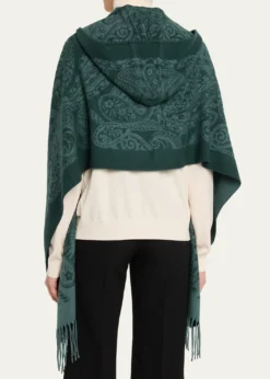 EtroHooded Paisley Wool Scarf