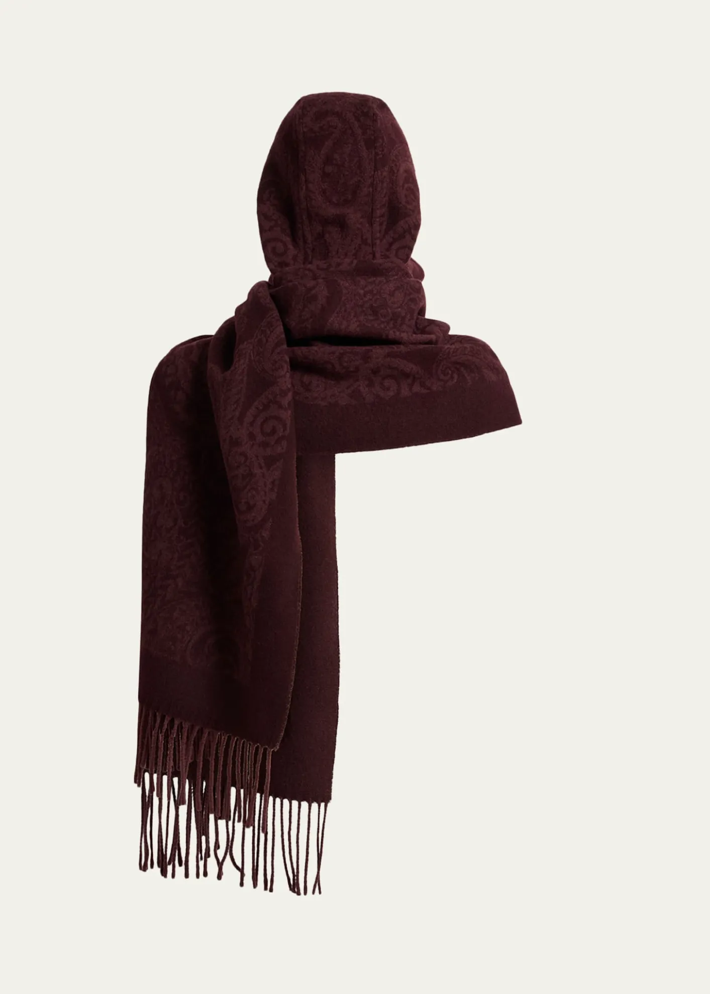 EtroHooded Paisley Wool Scarf