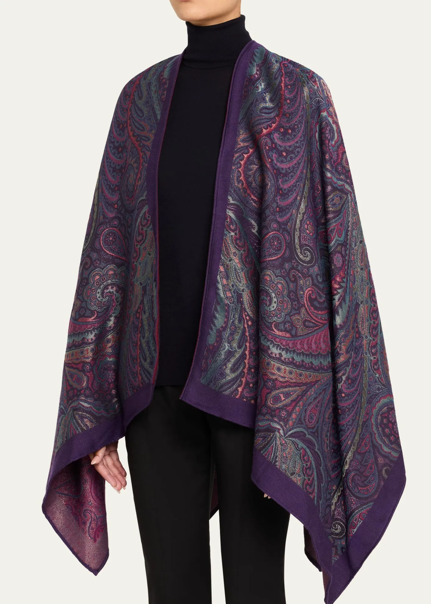 EtroWool-Blend Jacquard Cape