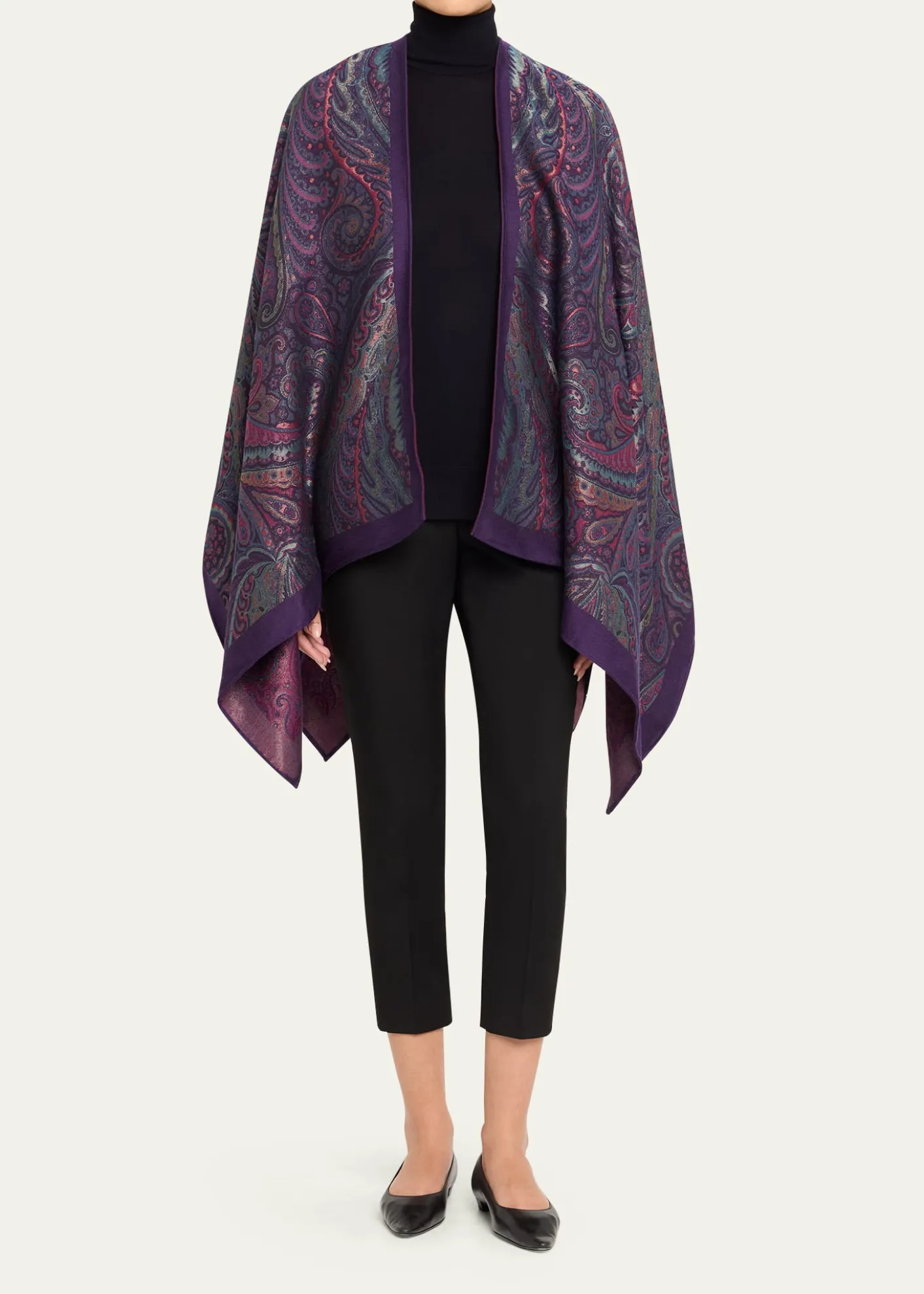 EtroWool-Blend Jacquard Cape