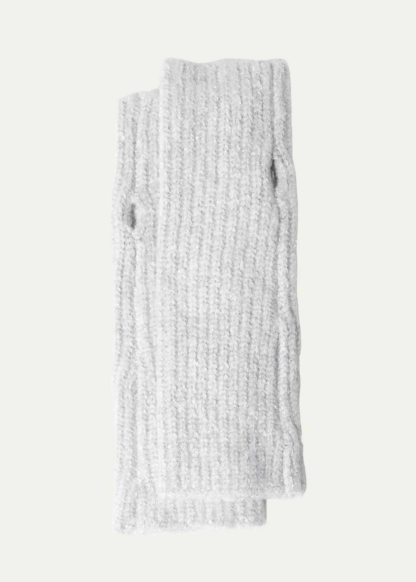 Eugenia KimAmalia Sequin Ribbed Wool-Blend Gloves