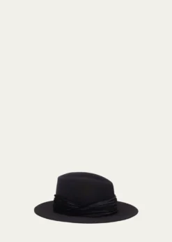 Eugenia KimBlaine Wool Fedora Hat w/ Velvet Band