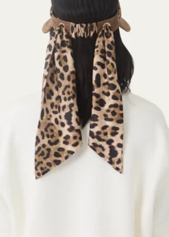 Eugenia KimRicky Packable Hemp Visor with Animal-Print Sash