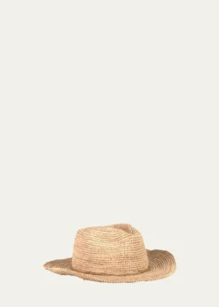 Eugenia KimWinona Crochet Raffia Packable Cowboy Hat